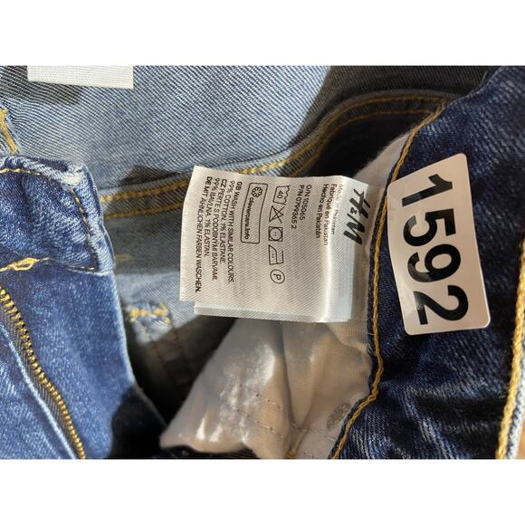 HM Size 10 Women Jeans Vintage Slim High Waist Blue Denim - Picture 8 of 8